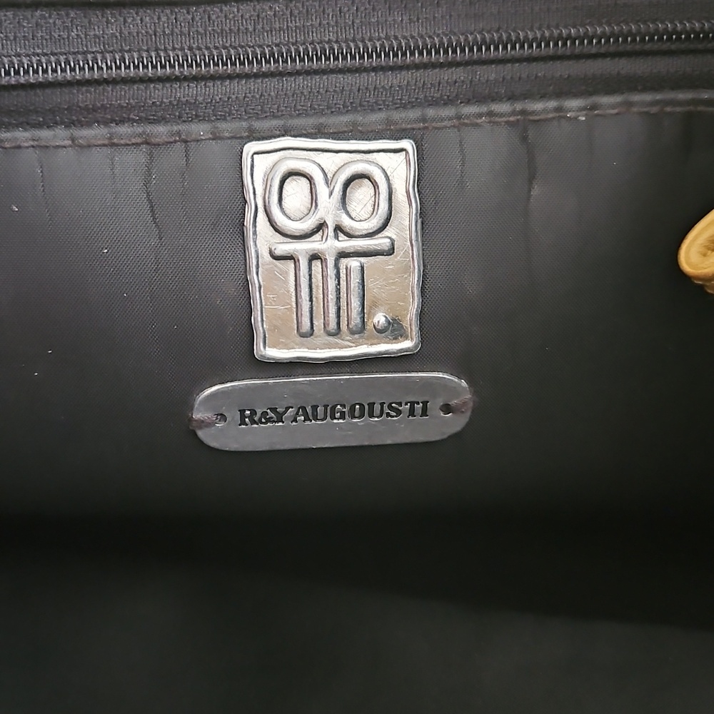 R&Y Augousti Embroidered Toucan Leather Bag - Picture 3 of 6